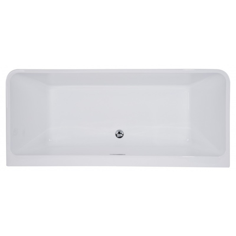 ALFI brand AB8859 67 inch White Rectangular Acrylic Free Standing Soaking Bathtub