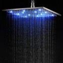 ALFI brand LED12S-PC Polished Chrome 12" Square Multi Color LED Rain Shower Head