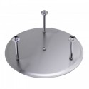 ALFI brand RAIN24R-BSS 24" Round Brushed Solid Stainless Steel Ultra Thin Rain Shower Head