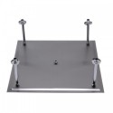 ALFI brand RAIN24S-BSS 24" Square Brushed Solid Stainless Steel Ultra Thin Rain Shower Head