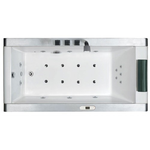 EAGO AM151ETL-L 6 ft Rectangular Acrylic Left Drain Whirlpool Bathtub
