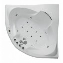 EAGO AM208ETL 5 ft Corner Acrylic White Waterfall Whirlpool Bathtub for Two