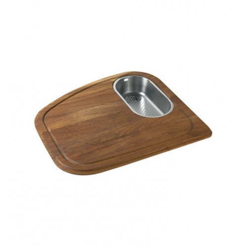 Franke VN-45SP Iroko Solid Wood Cutting Board With Colander For VNX Series Kitchen Sinks