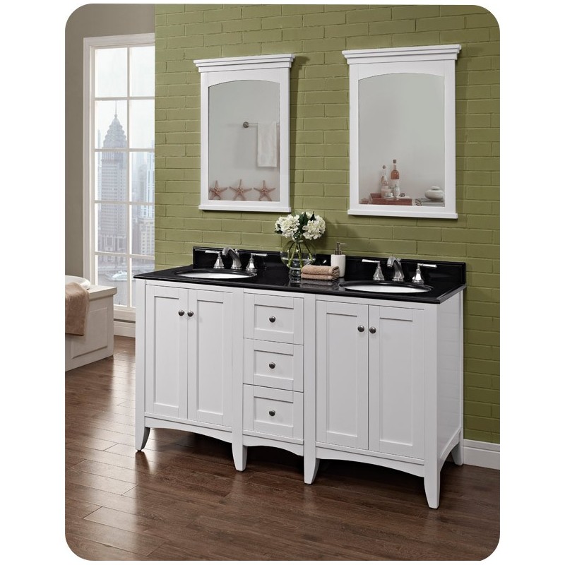 Fairmont Designs 1512-V24_DB12_V24 Shaker Americana 60" Modular Vanity in Polar White