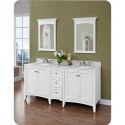 Fairmont Designs 1512-V30_DB12_V30 Shaker Americana 72" Double Bowl Vanity in Polar White