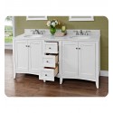 Fairmont Designs 1512-V30_DB12_V30 Shaker Americana 72" Double Bowl Vanity in Polar White