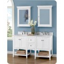 Fairmont Designs 1512-VH24_DB12-H_VH24 Shaker Americana 60" Open Shelf Modular Vanity in Polar White