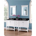 Fairmont Designs 1512-VH30_DB12-H_VH30 Shaker Americana 72" Open Shelf Modular Vanity in Polar White