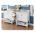 Fairmont Designs 1512-VH30_DB12-H_VH30 Shaker Americana 72" Open Shelf Modular Vanity in Polar White