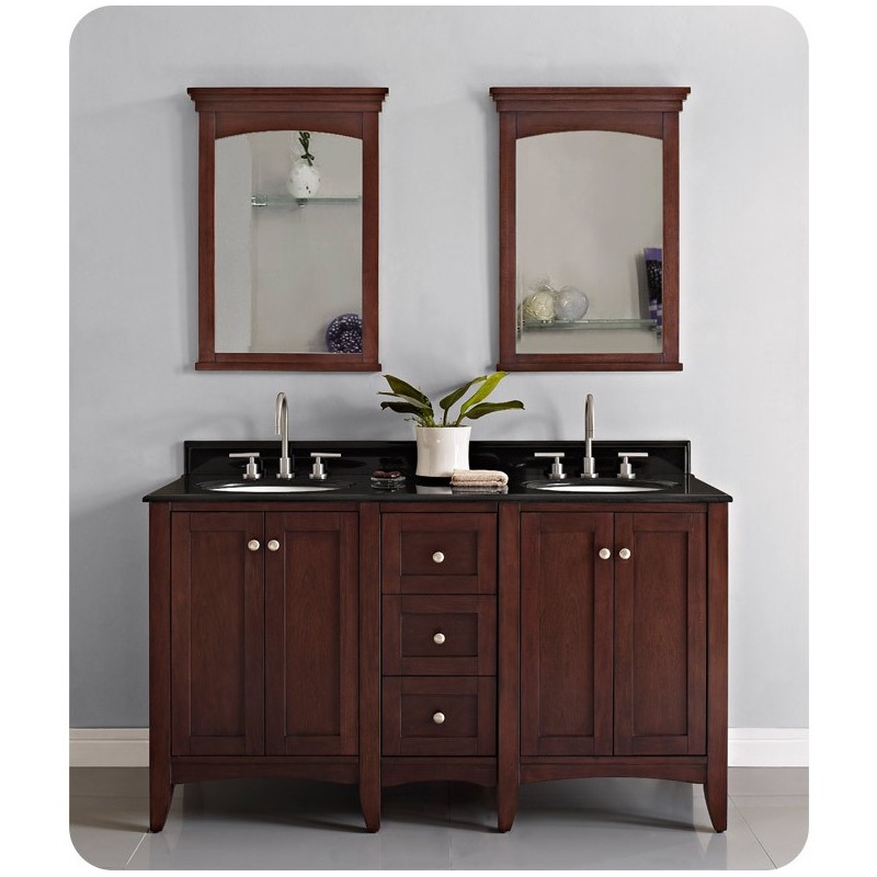 Fairmont Designs 1513-V24_DB12_V24 Shaker Americana 60" Modular Vanity in Habana Cherry