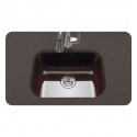 Houzer PCS-2500-ES Undermount Single Bowl Kitchen Sink in Espresso Finish from the Porcela Series