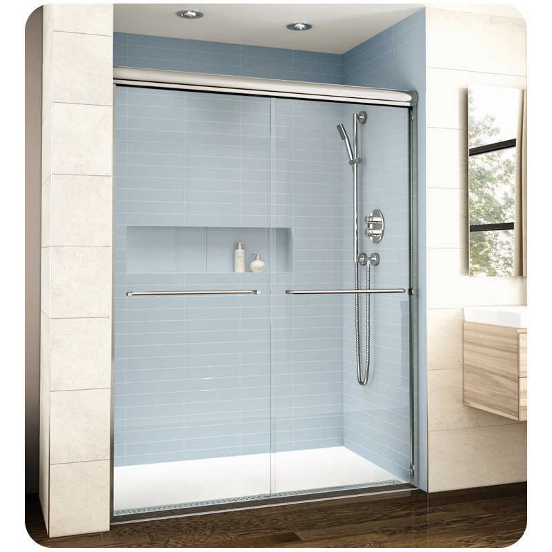 Fleurco EL160 Banyo Cordoba Bypass Plus 60" Semi Frameless 3/8" Thick Sliding Shower Doors