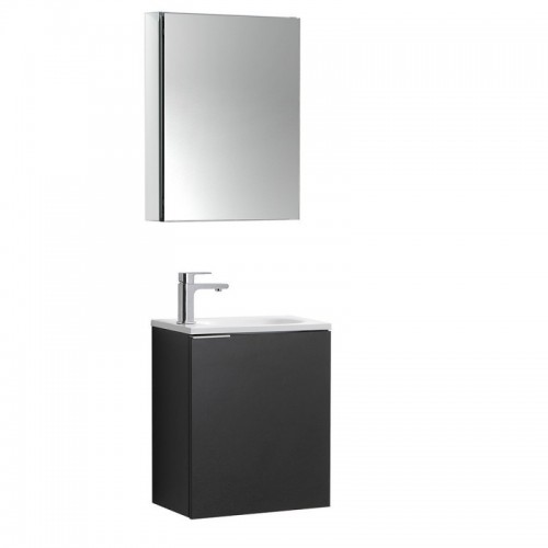 Fresca Valencia 20" Black Wall Hung Modern Bathroom Vanity w/ Medicine Cabinet