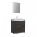 Fresca Valencia 30" Gray Oak Free Standing Modern Bathroom Vanity w/ Medicine Cabinet