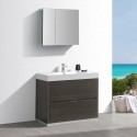 Fresca Valencia 42" Gray Oak Free Standing Modern Bathroom Vanity w/ Medicine Cabinet