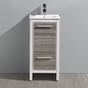 Fresca Allier Rio 16" Ash Gray Modern Bathroom Cabinet w/ Sink