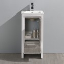 Fresca Allier Rio 16" Ash Gray Modern Bathroom Cabinet w/ Sink