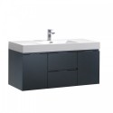 Fresca Valencia 48" Dark Slate Gray Wall Hung Modern Bathroom Vanity