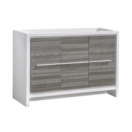 Fresca Allier Rio 48" Ash Gray Double Sink Modern Bathroom Cabinet