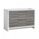 Fresca Allier Rio 48" Ash Gray Double Sink Modern Bathroom Cabinet