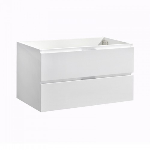 Fresca Valencia 36" Glossy White Wall Hung Modern Bathroom Cabinet