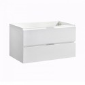 Fresca Valencia 36" Glossy White Wall Hung Modern Bathroom Cabinet