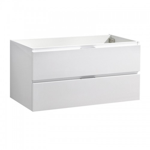 Fresca Valencia 42" Glossy White Wall Hung Modern Bathroom Cabinet