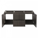 Fresca Valencia 48" Gray Oak Wall Hung Double Sink Modern Bathroom Cabinet