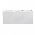 Fresca Valencia 48" Glossy White Wall Hung Double Sink Modern Bathroom Cabinet