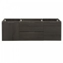 Fresca Valencia 60" Gray Oak Wall Hung Double Sink Modern Bathroom Cabinet