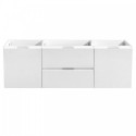 Fresca Valencia 60" Glossy White Wall Hung Single Sink Modern Bathroom Cabinet