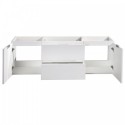 Fresca Valencia 60" Glossy White Wall Hung Single Sink Modern Bathroom Cabinet