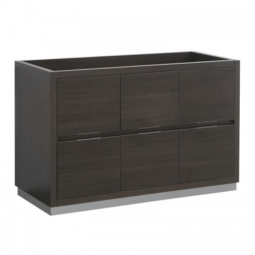 Fresca Valencia 48" Gray Oak Free Standing Single Sink Modern Bathroom Cabinet