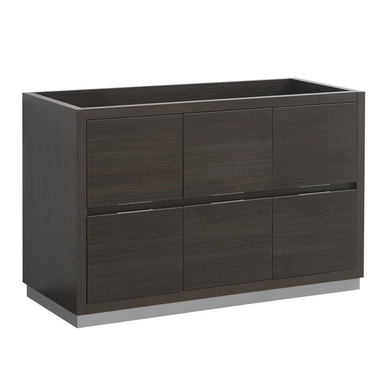 Fresca Valencia 48" Gray Oak Free Standing Single Sink Modern Bathroom Cabinet