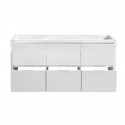 Fresca Valencia 48" Glossy White Free Standing Double Sink Modern Bathroom Cabinet