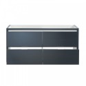 Fresca Valencia 60" Dark Slate Gray Free Standing Double Sink Modern Bathroom Cabinet