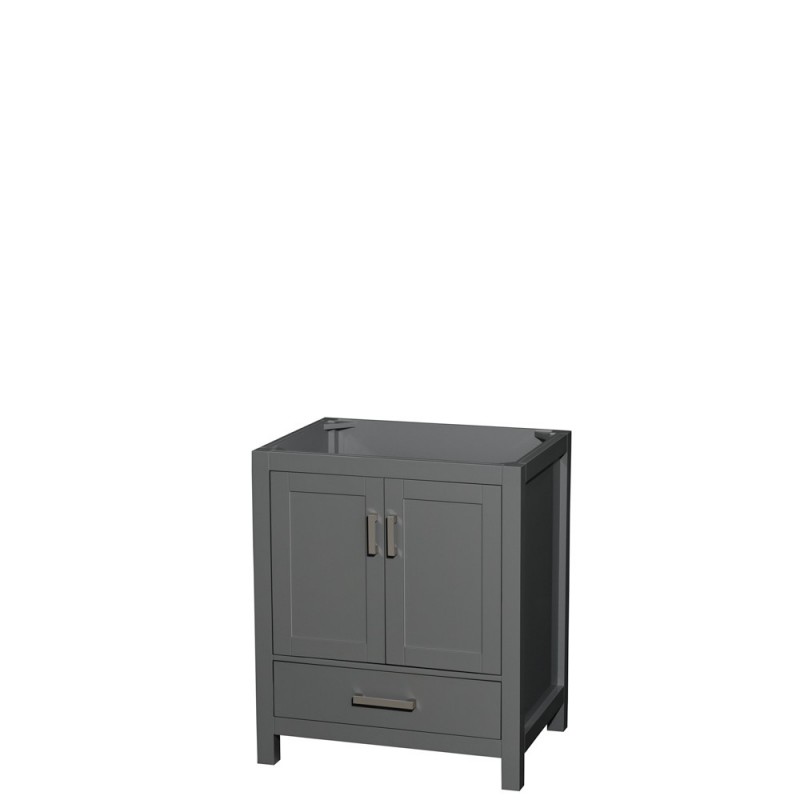 30 inch Single Bathroom Vanity in Dark Gray, No Countertop, No Sink, and No Mirror