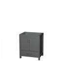 30 inch Single Bathroom Vanity in Dark Gray, No Countertop, No Sink, and No Mirror