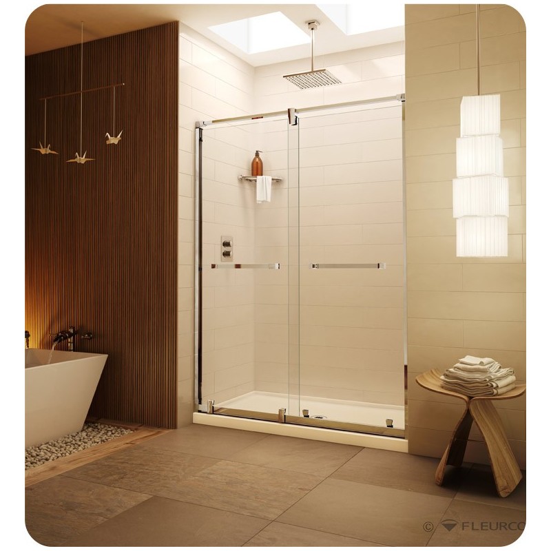Fleurco LX69 Luxe Axent In-Line Bypass Sliding Shower Doors - 69" to 72"