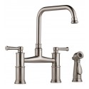 Brizo 62525LF Artesso Two Handle Bridge Kitchen Faucet with Spray