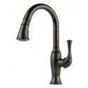 Brizo 64003LF Talo Single Handle Pull-Down Kitchen Faucet with Smarttouch Technology