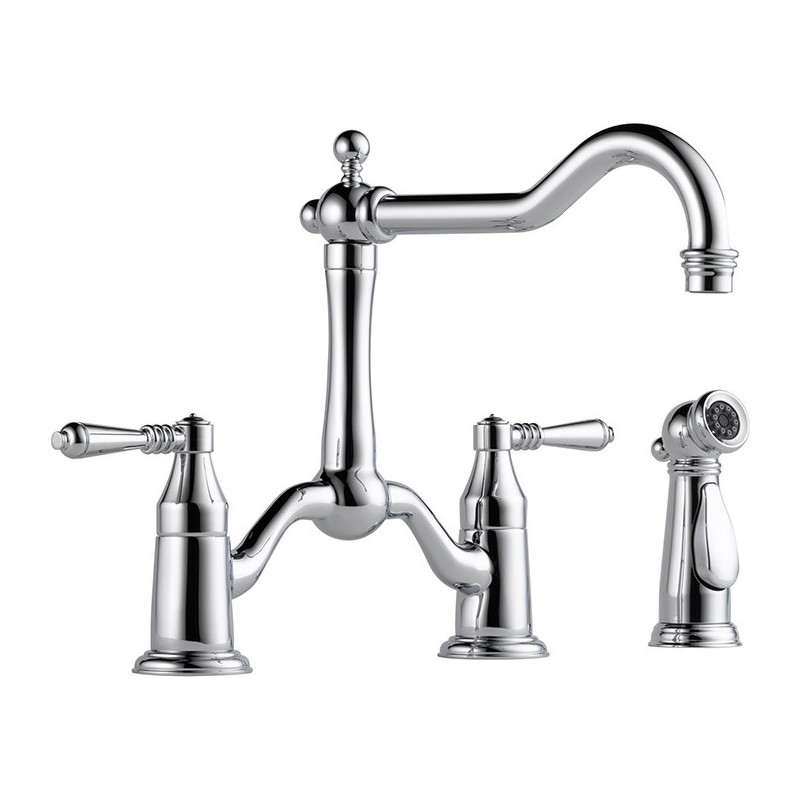 Brizo 62536LF Tresa Two Handle Bridge Kitchen Faucet with Spray