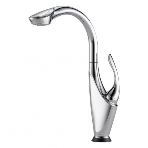 Brizo 64255LF Vuelo Single Handle Hi-Arch Pull-Out Kitchen Faucet with Smarttouch Technology