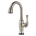 Brizo 64903LF Talo Single Handle Pull-Down Bar/Prep Faucet with Smarttouch Technology