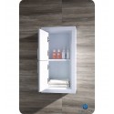 Fresca FST8140WH White Bathroom Linen Side Cabinet with 2 Doors
