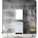 Fresca FVN8125WH Allier 24" Modern Bathroom Vanity with Mirror in Glossy White