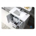 Fresca FVN8136WH Allier 36" Modern Bathroom Vanity with Mirror in Glossy White
