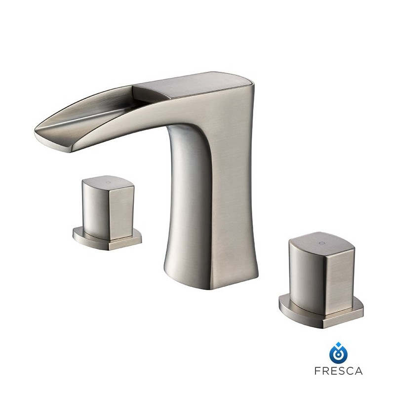 Fresca FFT3076BN Fortore Widespread Mount Bathroom Faucet in Brushed Nickel