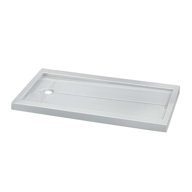 Fleurco ABF3060-18 Quad In-Line Acrylic Rectangular Shower Base with Side Drain