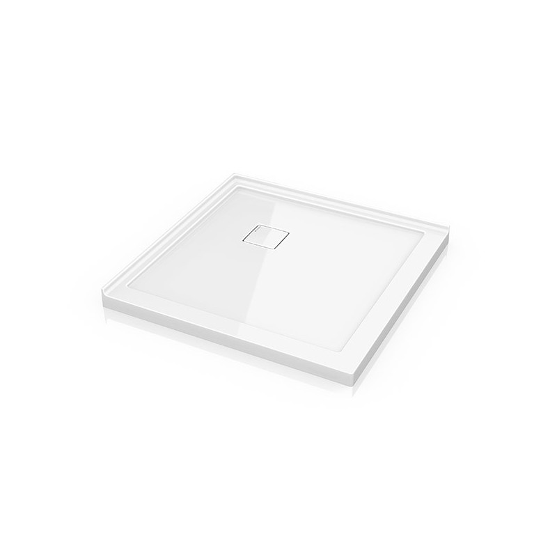 Fleurco ALC Square Low Profile Acrylic Shower Base with Concealed Corner Drain